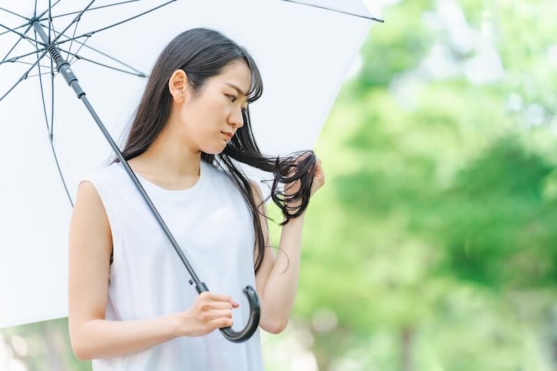 紫外線による髪のダメージ